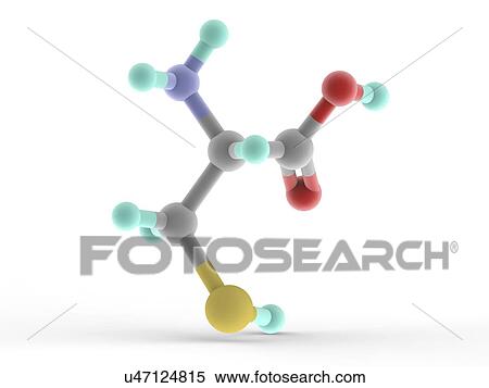 Stock Illustration - Cysteine Molecule. Fotosearch