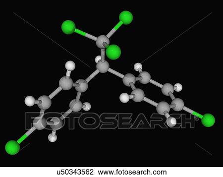 DDT insecticide molecule View Large Illustration Drawing - DDT insecticide molecule. Fotosearch