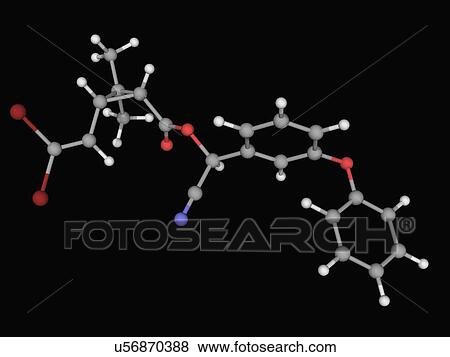 Stock Illustration - Deltamethrin insecticide molecule. Fotosearch