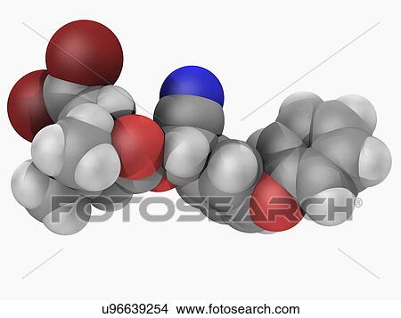 Stock Illustration - Deltamethrin insecticide molecule. Fotosearch