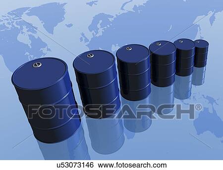 Stock Illustration - Dependence on oil, conceptual artwork. Fotosearch