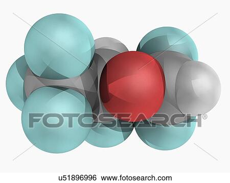 Stock Illustration - Desflurane molecule. Fotosearch