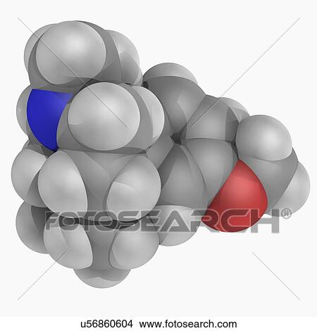 Stock Illustration - Dextromethorphan drug molecule. Fotosearch