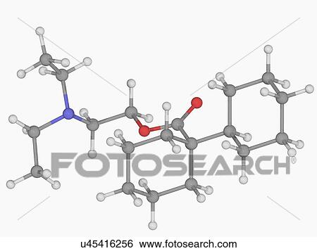 Dicyclomine drug molecule View Large Illustration Stock Illustration - Dicyclomine drug molecule. Fotosearch