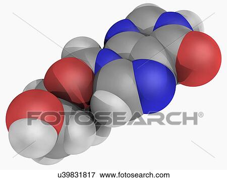 Stock Illustration - Didanosine drug molecule. Fotosearch