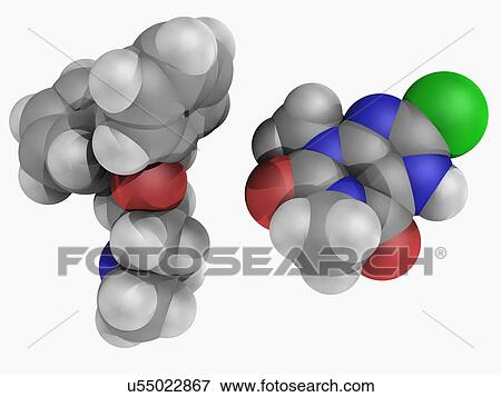 Dimenhydrinate drug molecule View Large Illustration Stock Illustration - Dimenhydrinate drug molecule. Fotosearch