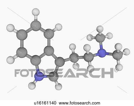Clipart - Dimethyltryptamine DMT drug molecule. Fotosearch