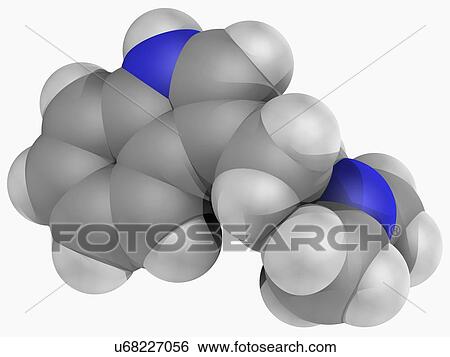 Stock Illustration - Dimethyltryptamine DMT drug molecule. Fotosearch