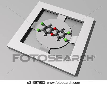 Drawing - Dioxin sensor, artwork. Fotosearch