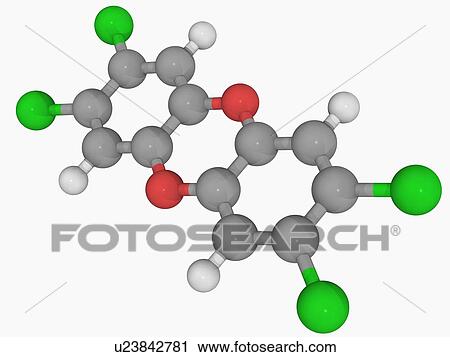 Dioxin TCDD molecule View Large Illustration Clip Art - Dioxin TCDD molecule. Fotosearch