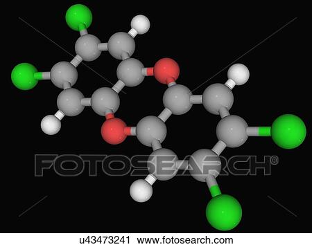 Dioxin TCDD molecule View Large Illustration Clip Art - Dioxin TCDD molecule. Fotosearch