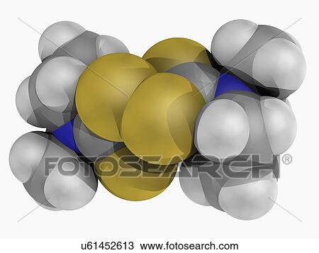 Disulfiram drug molecule View Large Illustration Drawing - Disulfiram drug molecule. Fotosearch
