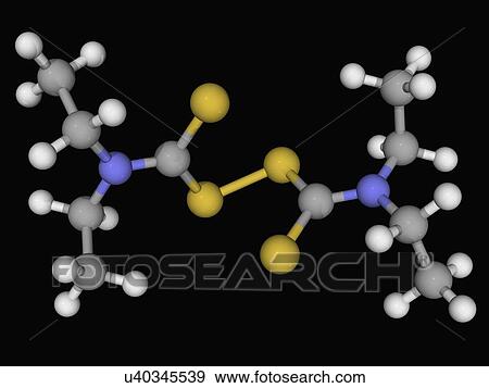 Stock Illustration - Disulfiram drug molecule. Fotosearch