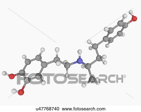 Clipart - Dobutamine drug molecule. Fotosearch