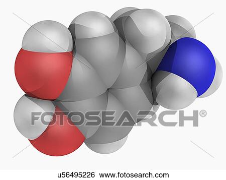 Stock Illustration - Dopamine molecule. Fotosearch