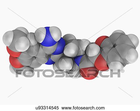 Doxazosin drug molecule View Large Illustration Stock Illustration - Doxazosin drug molecule. Fotosearch