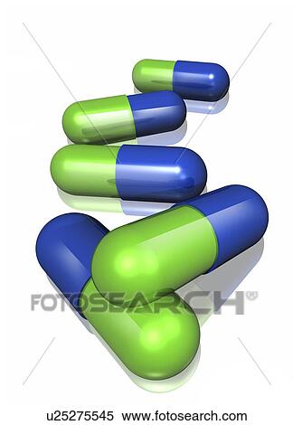 Drug capsules, artwork View Large Illustration Stock Illustration - Drug capsules, artwork. Fotosearch