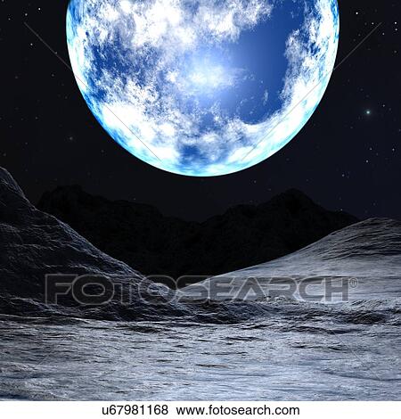 Earth-like alien planet, artwork View Large Illustration Stock Illustration - Earth-like alien planet, artwork. Fotosearch