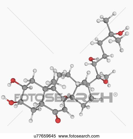 Stock Illustration - Ecdysterone molecule. Fotosearch