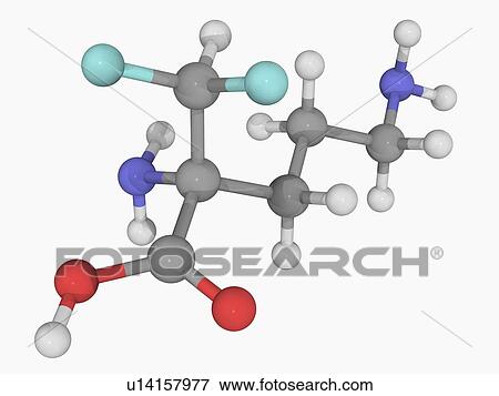 Stock Illustration - Eflornithine drug molecule. Fotosearch