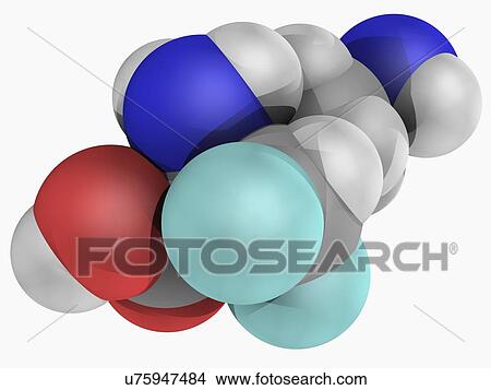 Stock Illustration - Eflornithine drug molecule. Fotosearch