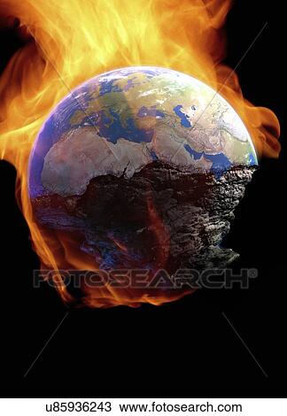 Drawing - End of the world, artwork. Fotosearch