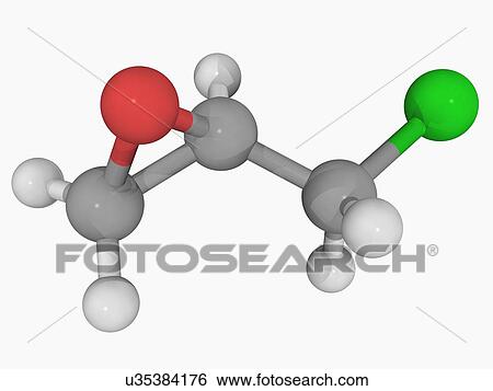 Stock Illustration - Epichlorhydrin molecule. Fotosearch