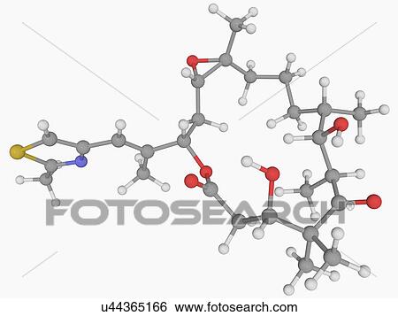Stock Illustration - Epothilone B drug molecule. Fotosearch