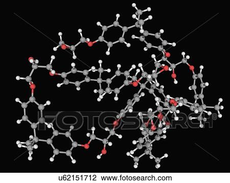 Drawing - Epoxy resin molecule. Fotosearch