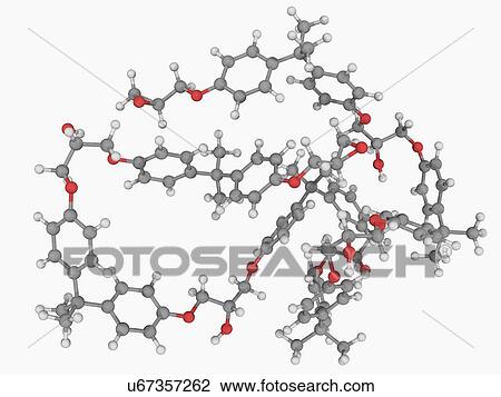 Drawing - Epoxy resin molecule. Fotosearch