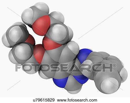 Stock Illustration - Erlotinib drug molecule. Fotosearch