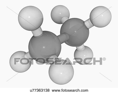 Stock Illustration - Ethane molecule. Fotosearch
