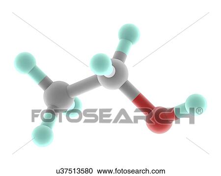 Clipart - Ethanol molecule. Fotosearch