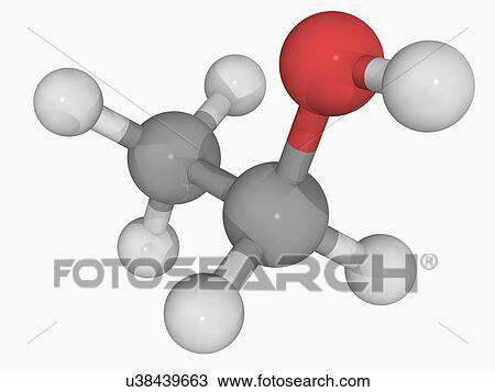 Ethanol molecule View Large Illustration Drawing - Ethanol molecule. Fotosearch