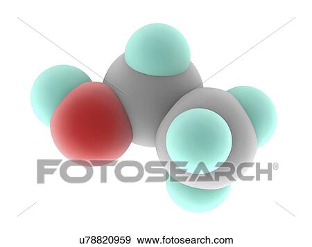 Stock Illustration - Ethanol molecule. Fotosearch