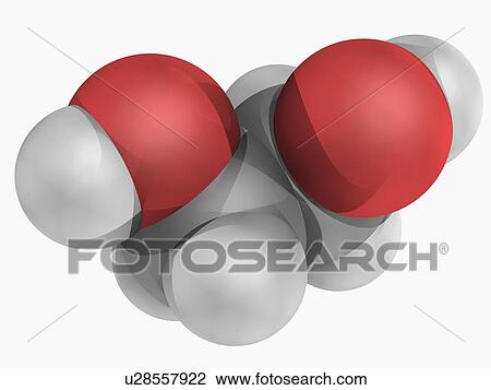 Ethylene glycol molecule View Large Illustration Drawing - Ethylene glycol molecule. Fotosearch