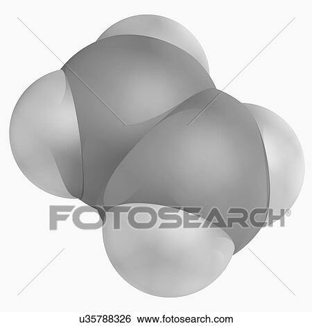 Stock Illustration - Ethylene molecule. Fotosearch