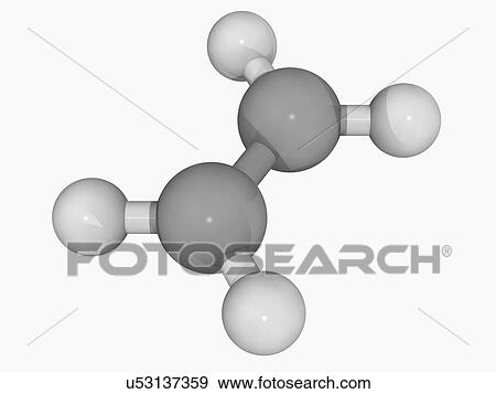 Ethylene molecule View Large Illustration Stock Illustration - Ethylene molecule. Fotosearch