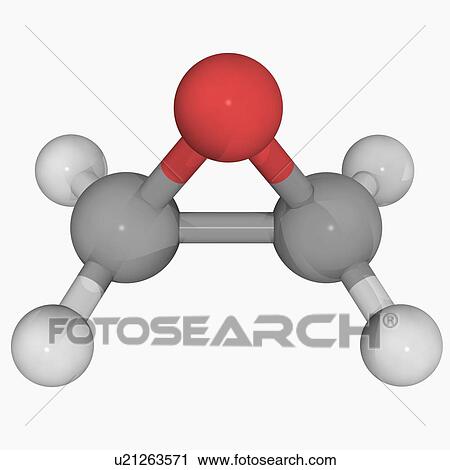 Clip Art - Ethylene oxide molecule. Fotosearch