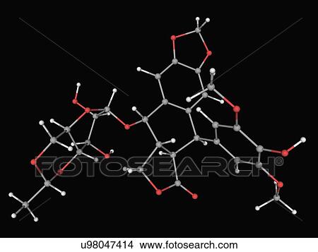 Stock Illustration - Etoposide drug molecule. Fotosearch