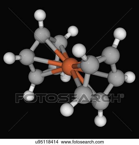 Ferrocene molecule View Large Illustration Stock Illustration - Ferrocene molecule. Fotosearch