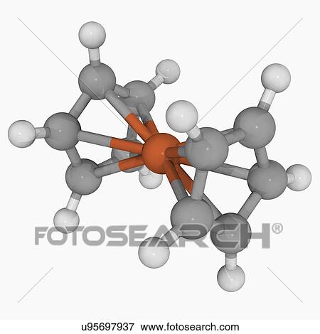 Ferrocene molecule View Large Illustration Stock Illustration - Ferrocene molecule. Fotosearch