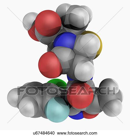 Clipart - Floxacillin antibiotic molecule. Fotosearch