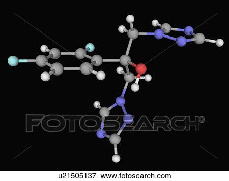 Stock Illustration - Fluconazole drug molecule. Fotosearch