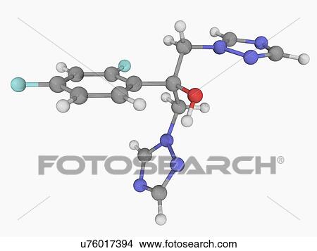 Stock Illustration - Fluconazole drug molecule. Fotosearch