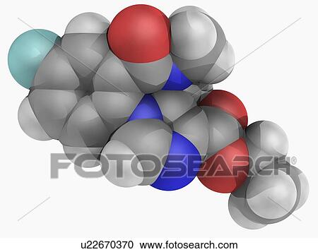 Clipart - Flumazenil drug molecule. Fotosearch