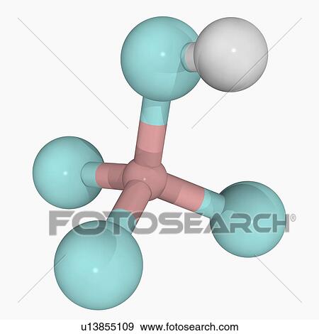 Stock Illustration - Fluoroboric acid molecule. Fotosearch