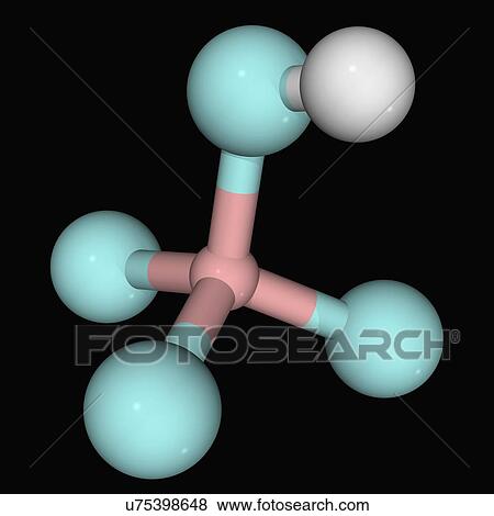 Stock Illustration - Fluoroboric acid molecule. Fotosearch