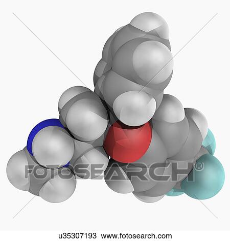 Fluoxetine drug molecule View Large Illustration Drawing - Fluoxetine drug molecule. Fotosearch