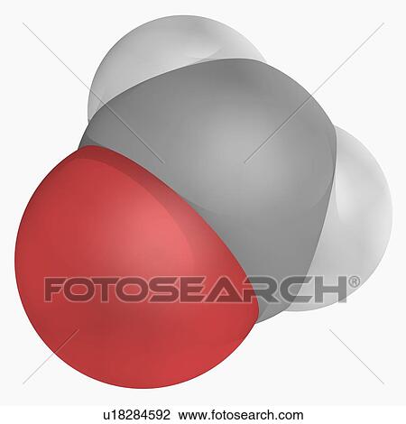 Formaldehyde molecule View Large Illustration Drawing - Formaldehyde molecule. Fotosearch